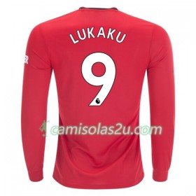 Camisolas de Futebol Manchester United Romelu Lukaku 9 Equipamento Principal 2019/20 Manga Comprida